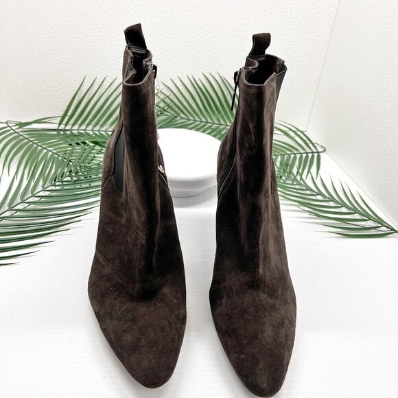 Blondo Women's Brown Kamila Suede Waterproof Heeled Ankle Boots Size 11M - Picture 2 of 12